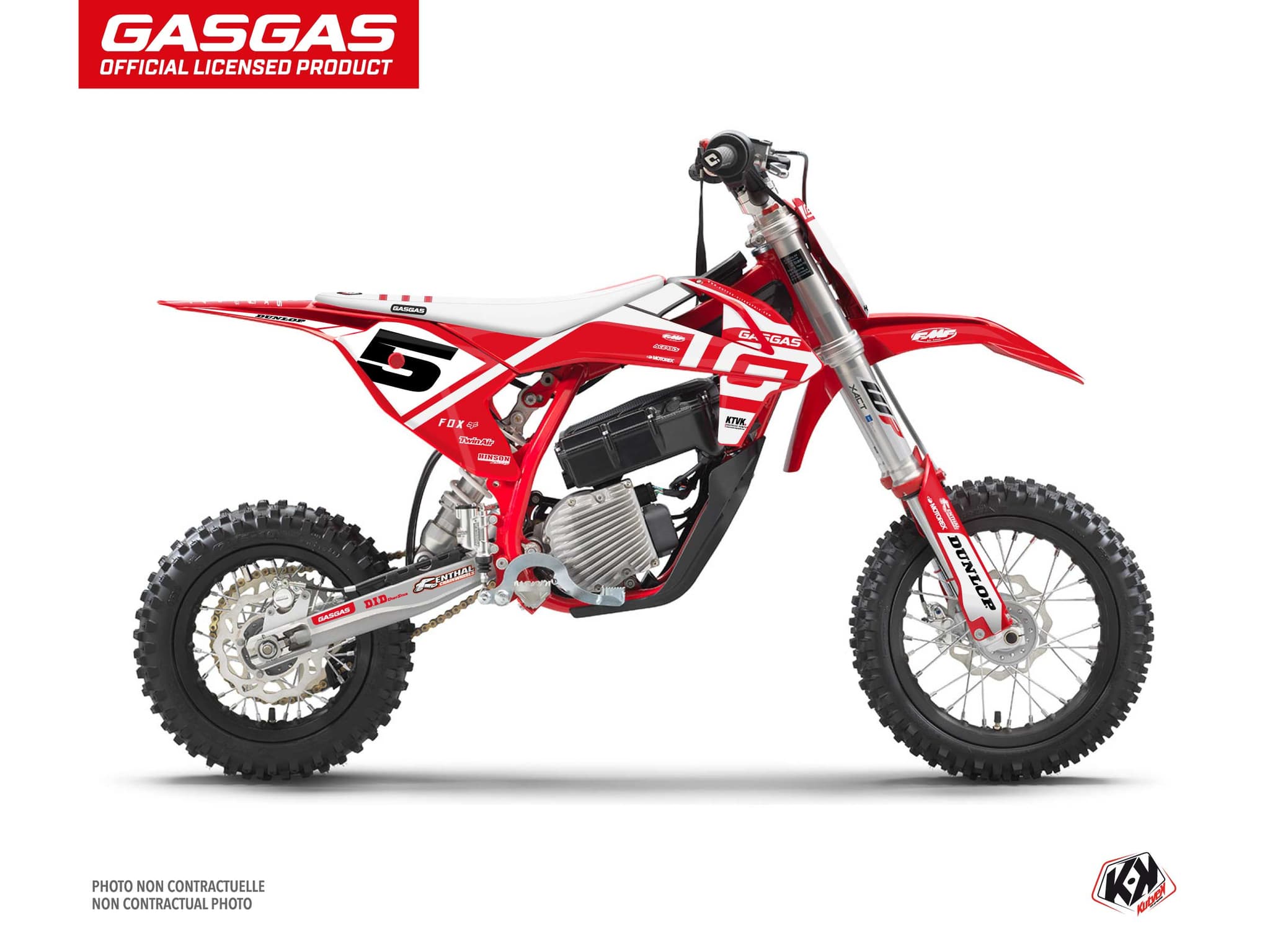deko-set moto-cross spline gasgas mc-e 5 weiß