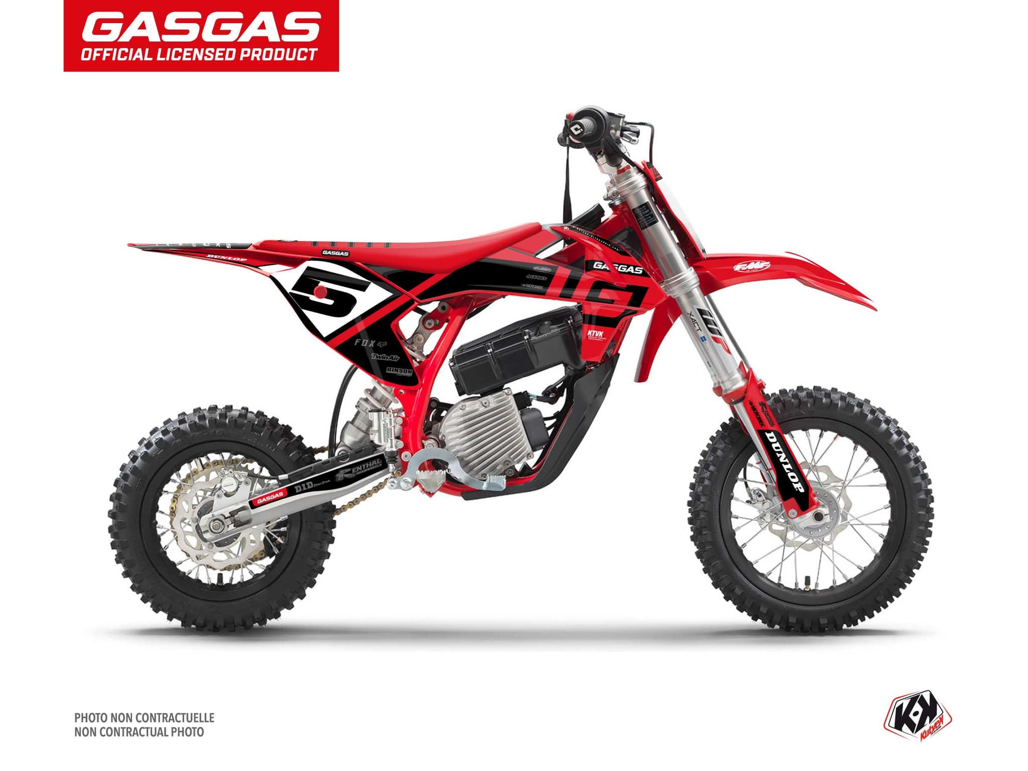 deko-set moto-cross spline gasgas mc-e 5 schwarz
