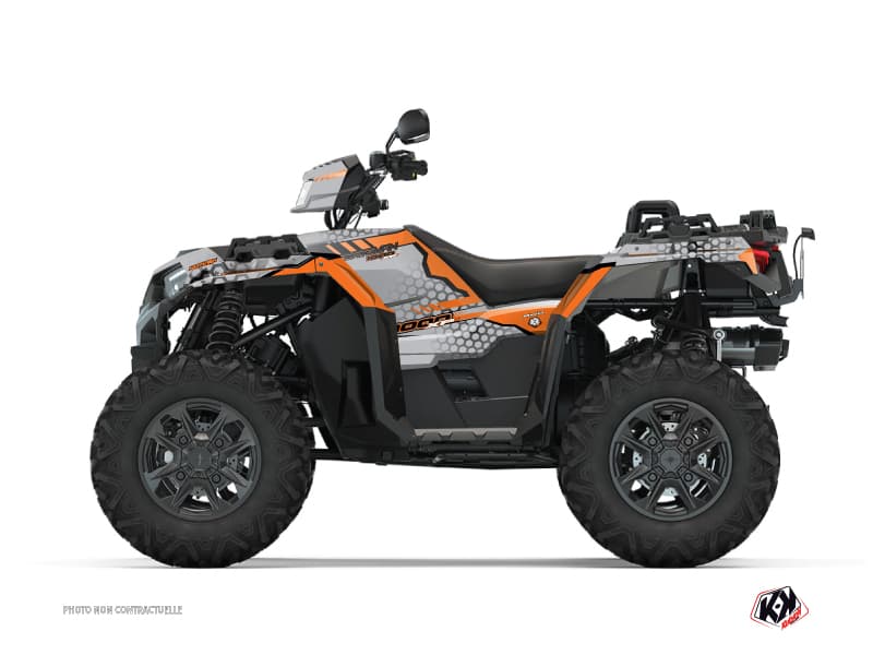 kit graphique quad polaris sportsman 1000 xp-s splinter gris-orange | Polaris | Kutvek