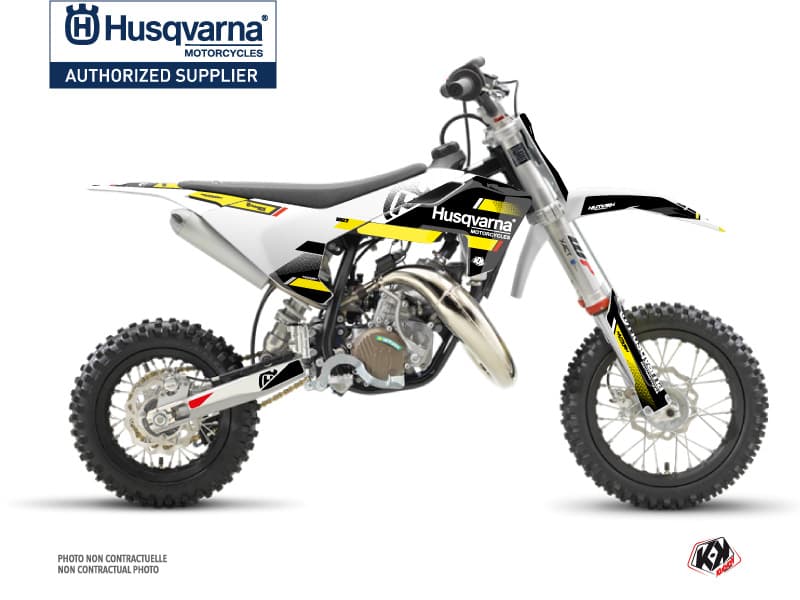 kit graphique motocross husqvarna tc 50 split noir-jaune