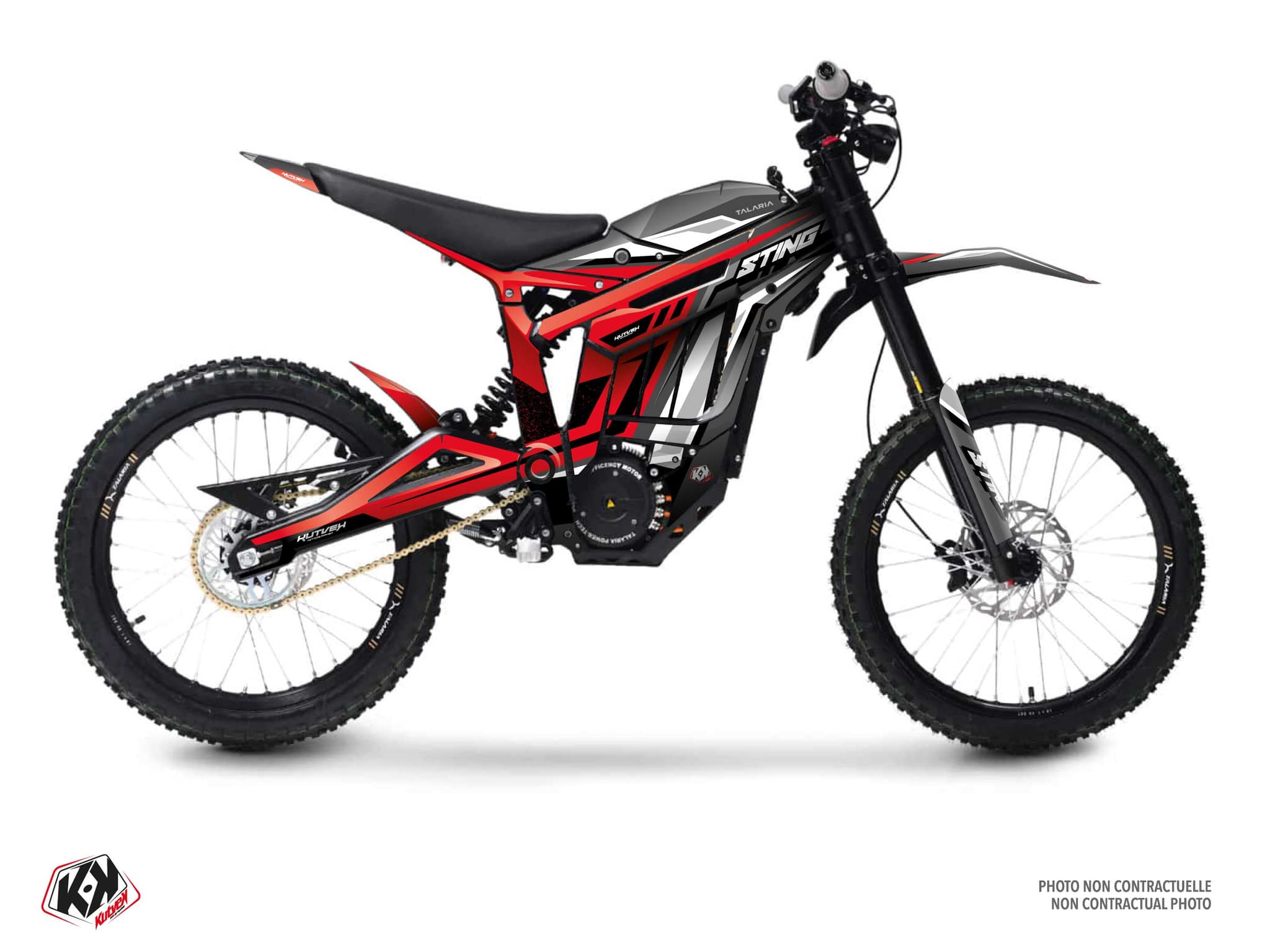 Talaria Sting Spread Red Dirt Bike Graphic Kit