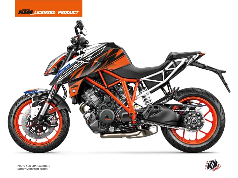 kit graphique moto ktm super duke 1290 r spring blanc-orange