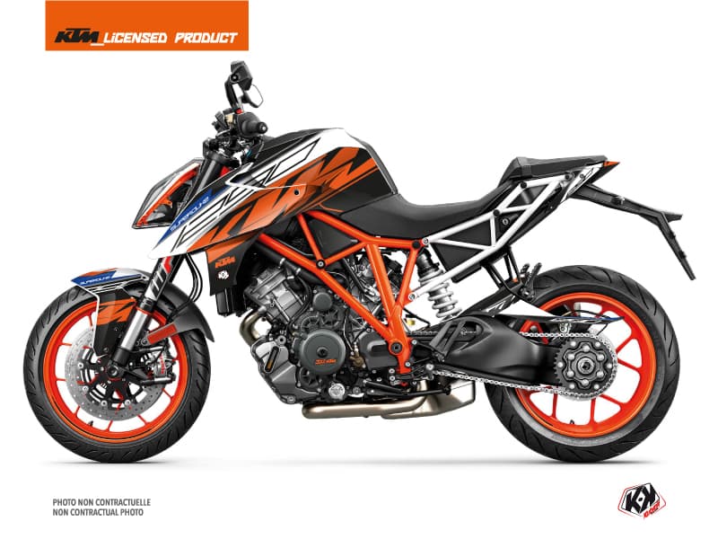 kit graphique moto ktm super duke 1290 r spring noir-orange