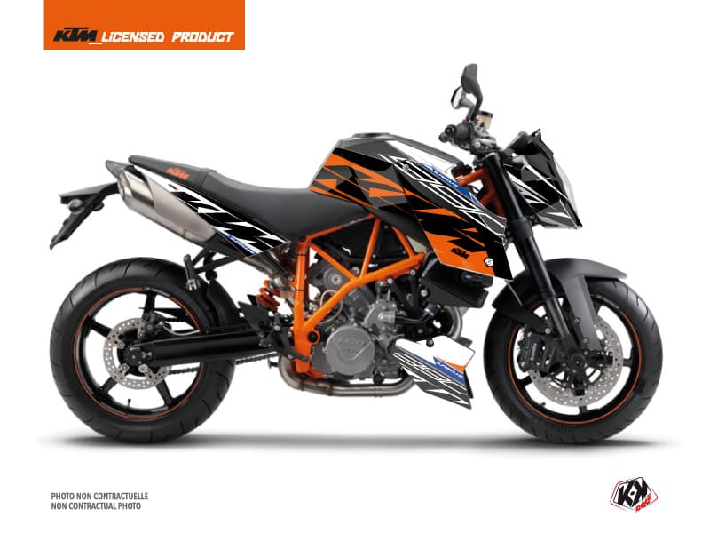 Kit graphique Moto Spring KTM Super Duke 990 Blanc Orange