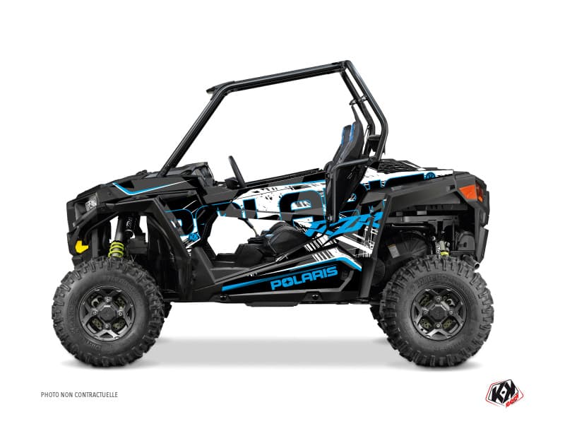 kit graphique ssv polaris rzr s 900 squad noir-bleu