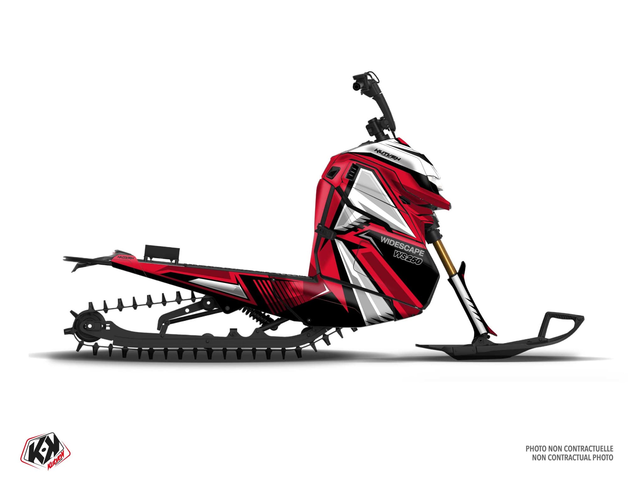 kit de decoração motoneige widescape ws 250 squadron vermelho