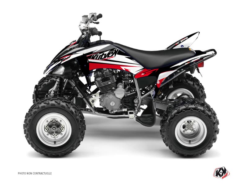 Kit graphique Quad Stage Yamaha 250 Raptor Noir Rouge