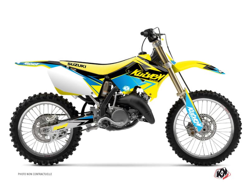 Suzuki 250 RM Dirt Bike Stage Graphic Kit Yellow Blue | Suzuki | Kutvek