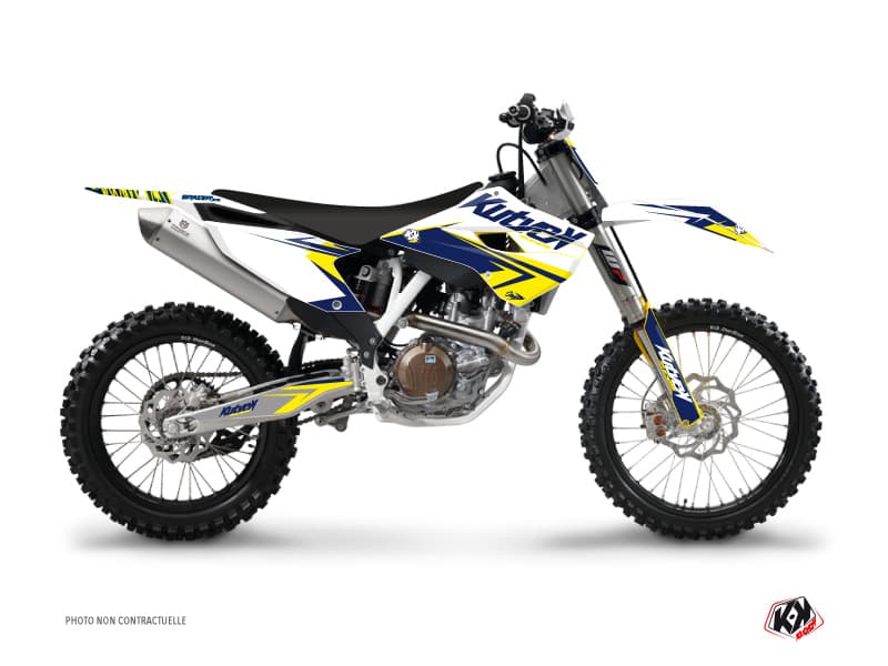 deko-set moto-cross stage husqvarna fc 350 weiß gelb