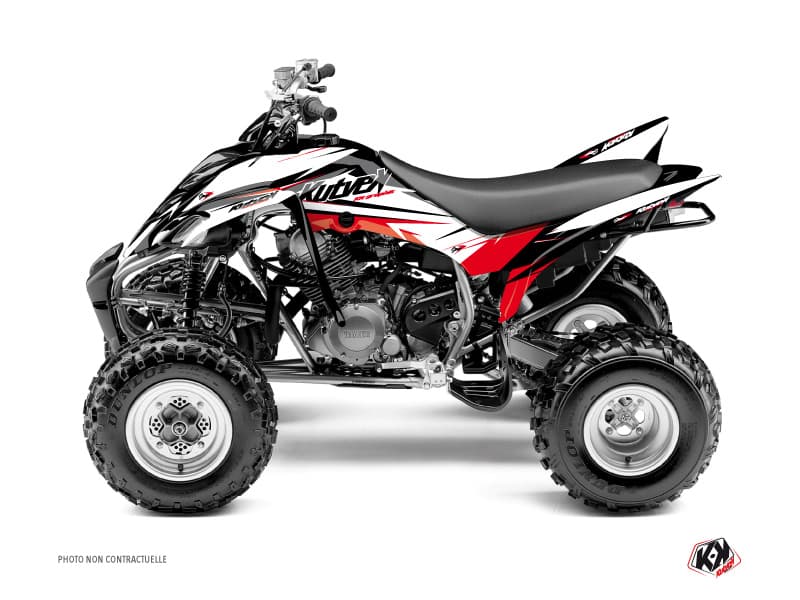 Kit graphique Quad Stage Yamaha 350 Raptor Noir Rouge