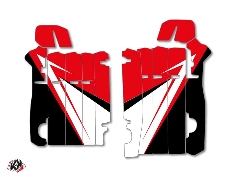 kit graphique grilles de radiateur stage honda 450 crf 2013-2016 rouge