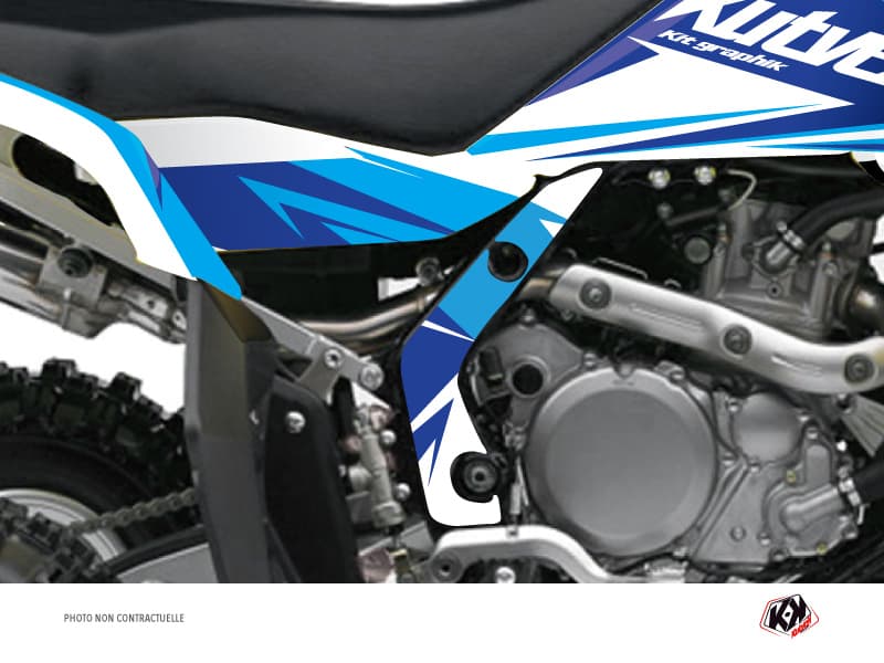 kit graphique protection de cadre quad stage suzuki 450 ltr bleu x3