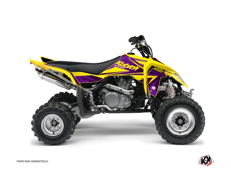 Kit graphique Quad Stage Suzuki 450 LTR Jaune Violet