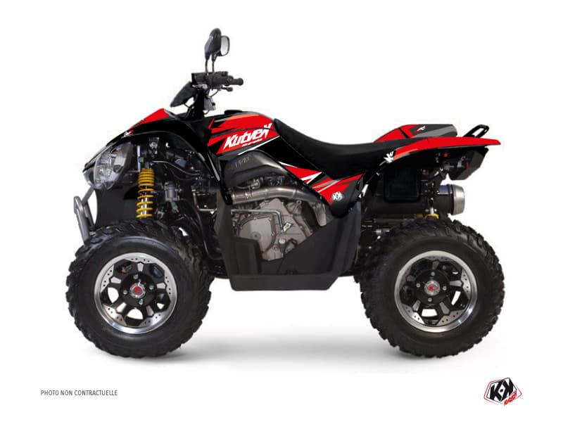 kit graphique quad kymco maxxer 450 stage rouge-noir