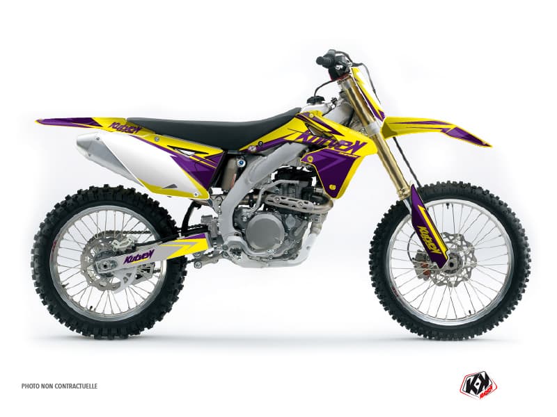deko-set moto-cross stage suzuki 450 rmz gelb lila