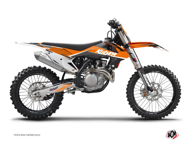 deko-set moto-cross stage ktm 450 sxf orange