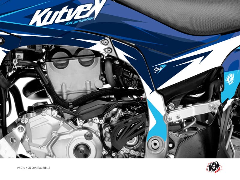 kit graphique protection de cadre quad stage yamaha 450 yfz-r 2014-2019 bleu x3