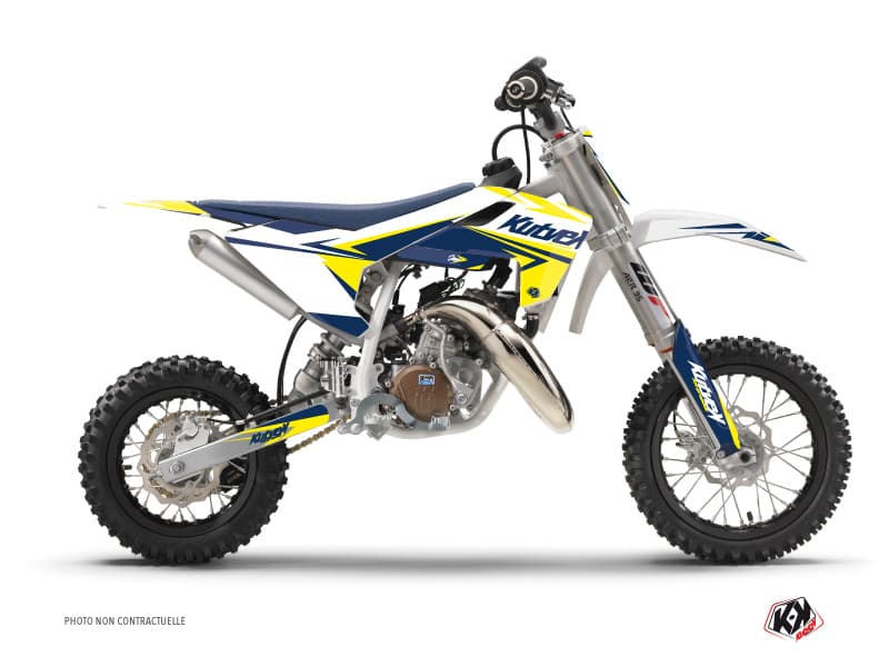 deko-set moto-cross stage husqvarna tc 50 weiß gelb