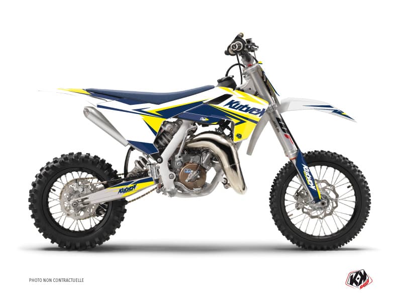 deko-set moto-cross stage husqvarna tc 65 weiß gelb