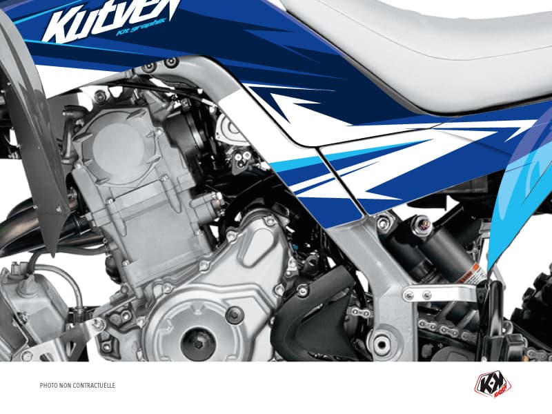 kit graphique protection de cadre quad stage yamaha 700 raptor 2013-2019 bleu x3