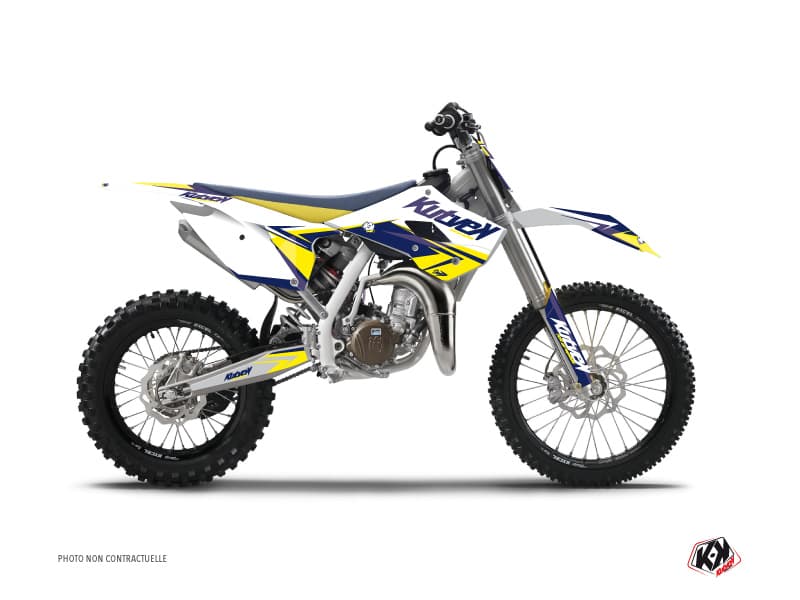 deko-set moto-cross husqvarna tc 85 stage weiß-gelb
