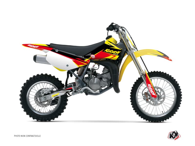 kit decorativo moto-cross suzuki rm 85 stage giallo-rosso | Suzuki | Kutvek