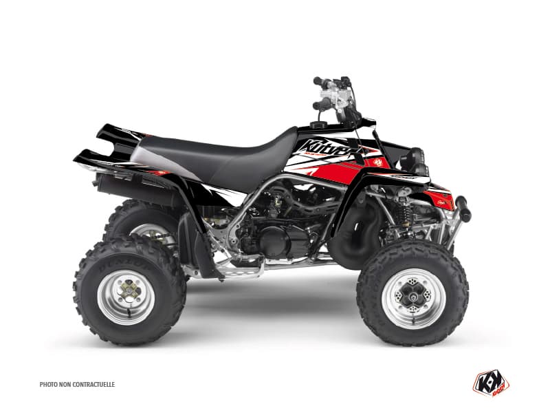 kit graphique quad yamaha banshee stage noir-rouge