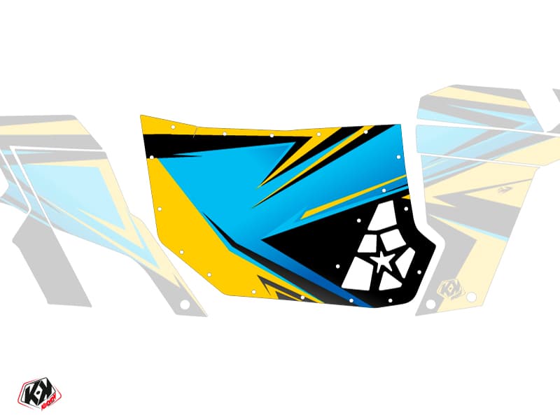 Suicide Doors Blingstar Stage Can Am Commander 2011-2017 Yellow Blue Graphic Kit