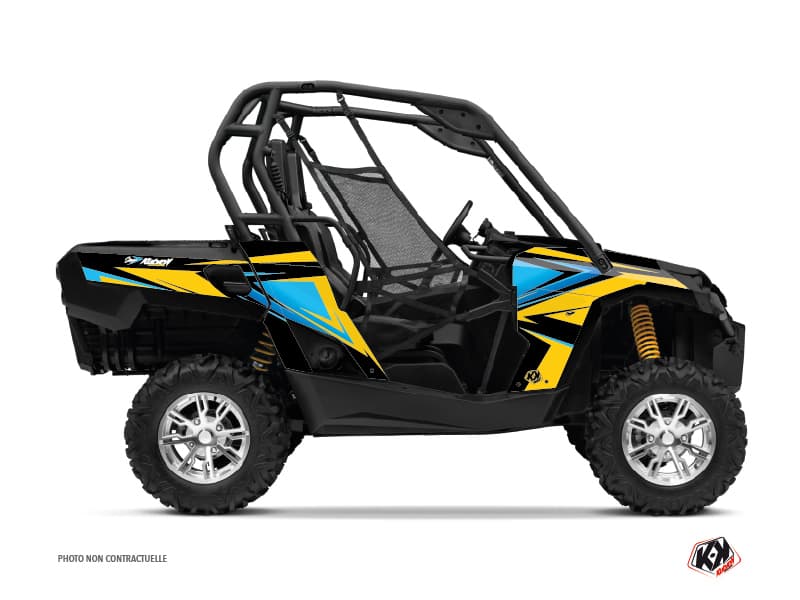 Kit graphique SSV Stage Can Am Commander Jaune Bleu | Can am | Kutvek
