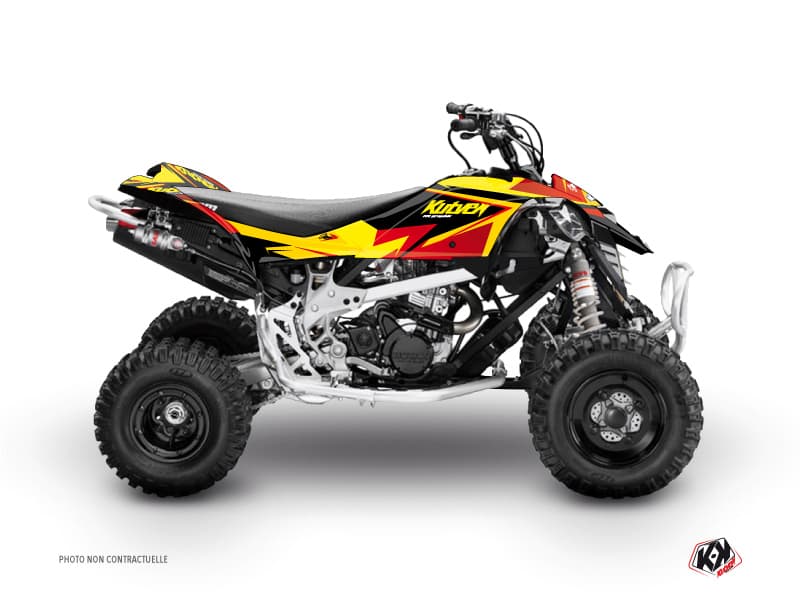 kit graphique quad can-am ds 650 stage jaune-rouge