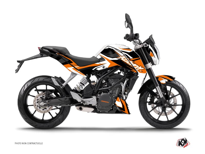 kit graphique moto ktm duke 125 stage orange