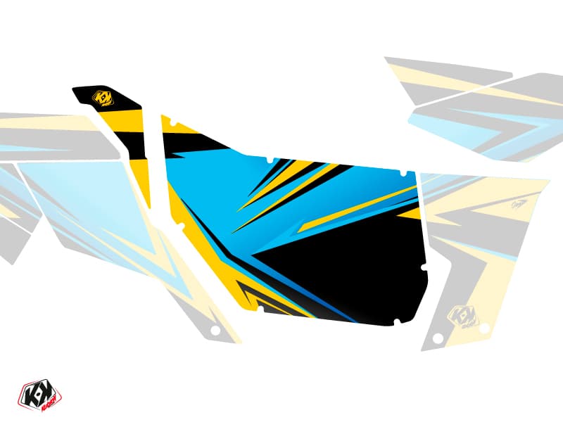 Suicide Doors Pro Armor Stage Can Am Maverick 2012-2017 Yellow Blue Graphic Kit