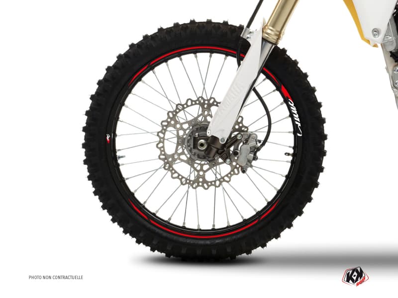 kit graphique tour de jantes motocross stage rouge | Tour de Jantes | Kutvek