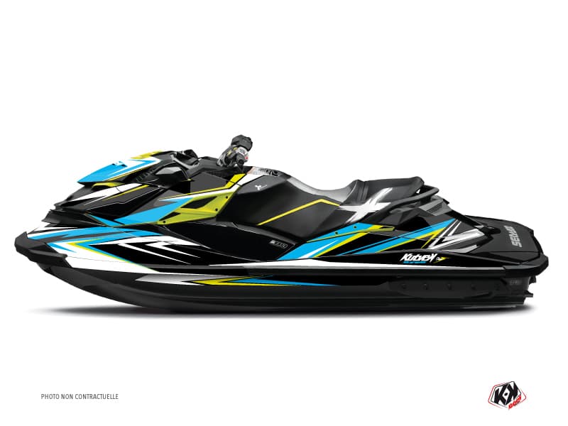 kit graphique jet ski stage seadoo rxp 260-300-315 jaune bleu