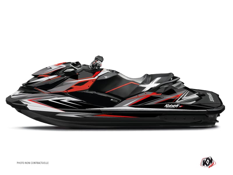 kit graphique jet-ski seadoo rxt stage gris-rouge | Seadoo | Kutvek