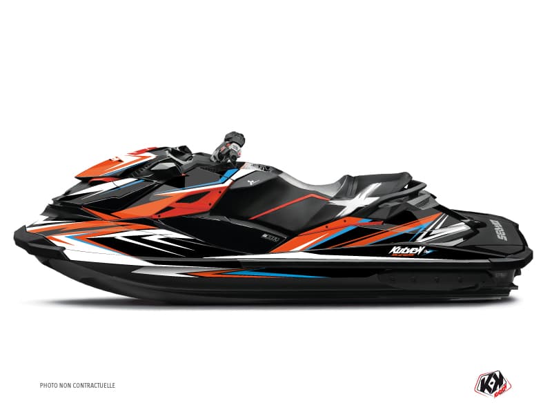kit graphique jet-ski seadoo rxt stage orange-bleu | Seadoo | Kutvek