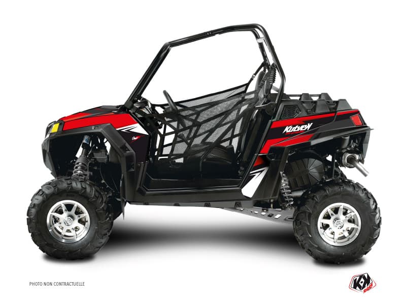 kit graphique ssv polaris rzr 570 stage noir-rouge