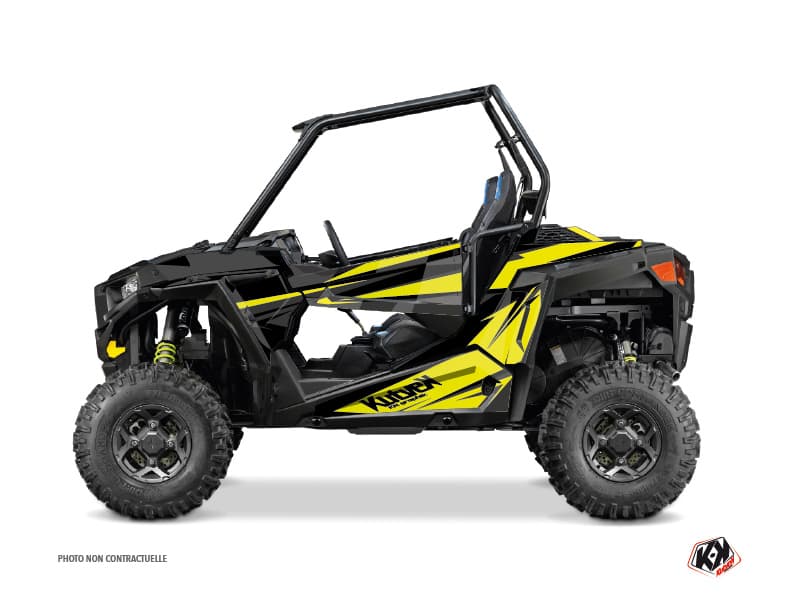 kit graphique ssv polaris rzr 900 stage noir-jaune