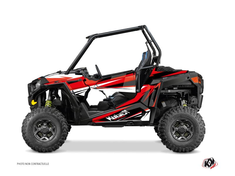 kit graphique ssv stage polaris rzr 900 noir rouge