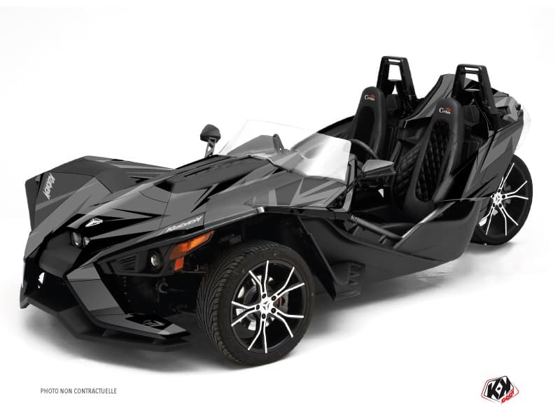 Kit graphique Hybride Stage Polaris Slingshot Noir Gris