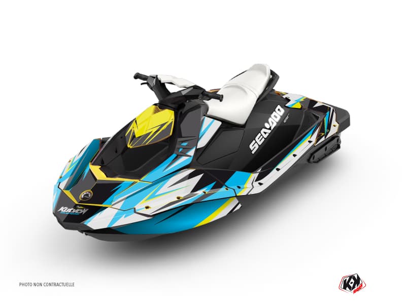 kit graphique jet-ski seadoo spark stage jaune-bleu | Seadoo | Kutvek