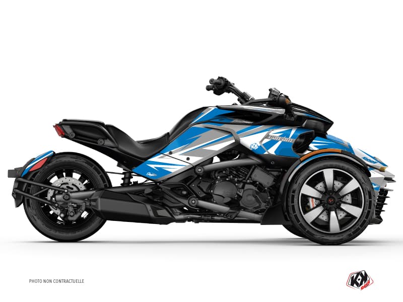 Kit Graphique Hybride Stage Can Am Spyder F3T Bleu Gris