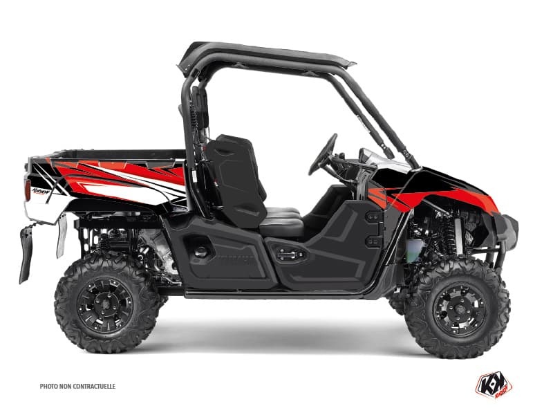 kit graphique ssv yamaha viking stage noir-rouge
