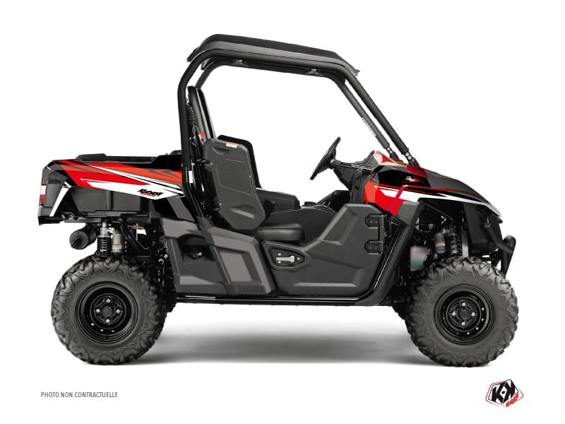 kit graphique ssv yamaha wolverine-r stage noir-rouge