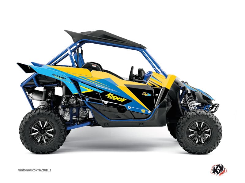 kit graphique ssv yamaha yxz 1000 r stage jaune-bleu | Yamaha | Kutvek