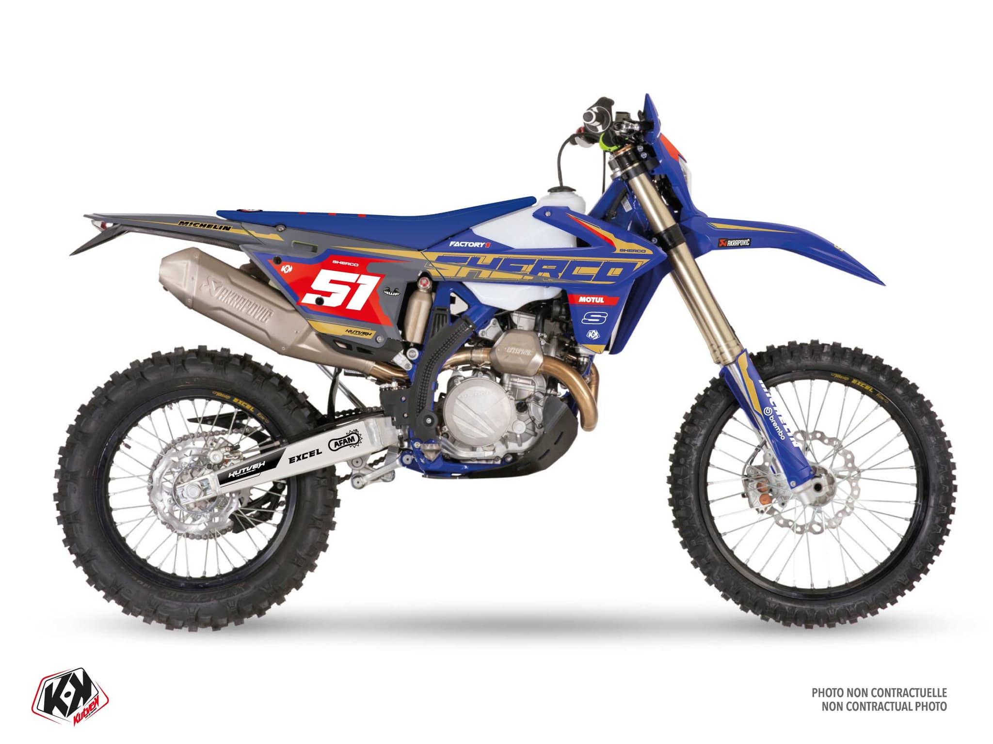 Graphic Kit Dirt Bike Sherco SEF 450 R Stamina Blue