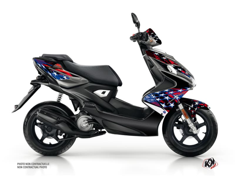 Kit graphique Scooter Stars MBK Nitro Bleu