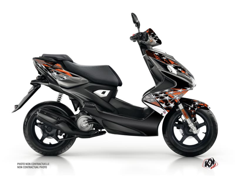 kit graphique scouter yamaha aerox stars orange