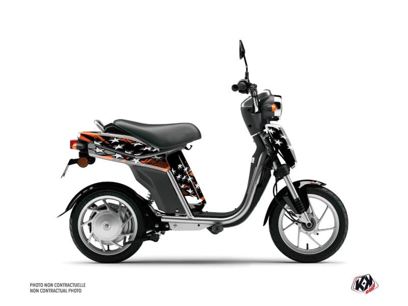 Yamaha Eco-3 Scooter Stars Graphic Kit Orange