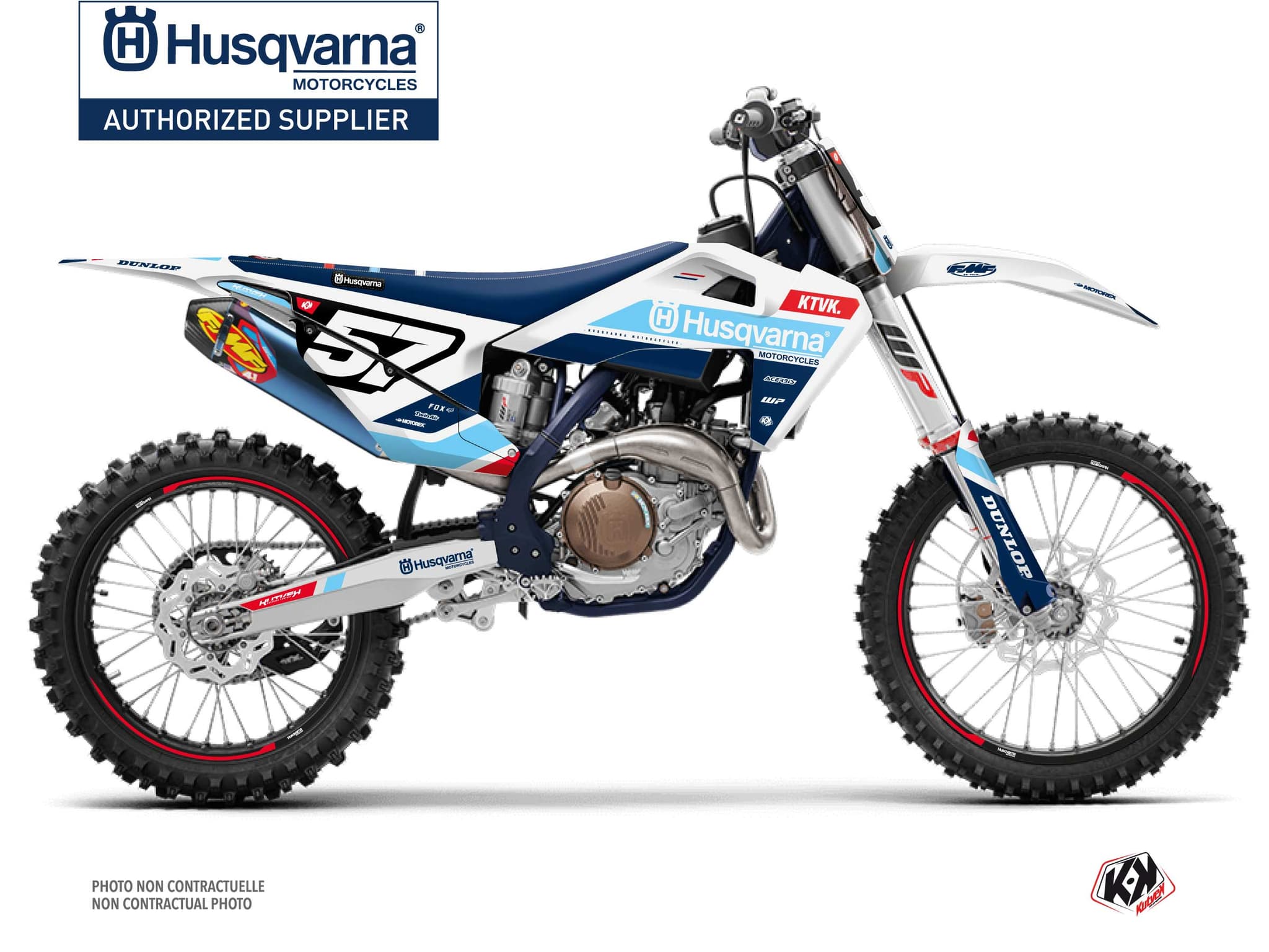 Start Husqvarna FC 250 Blue Dirt Bike Graphic Kit